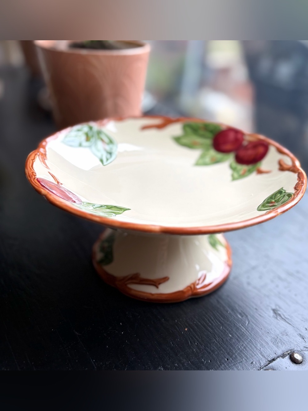 Franciscan Apple compote pedestal Dish